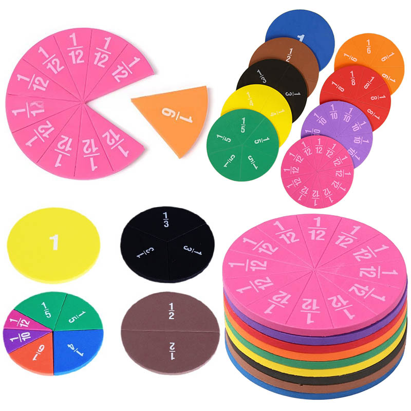 Party Games School - 9CM Grootte Kleurrijke Ronde Vorm Breuken