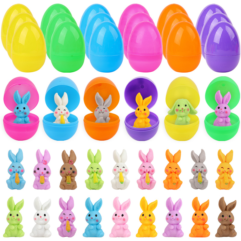 24 stuks paaseieren met konijn - Party Games Easter For Kids recensie en prijs