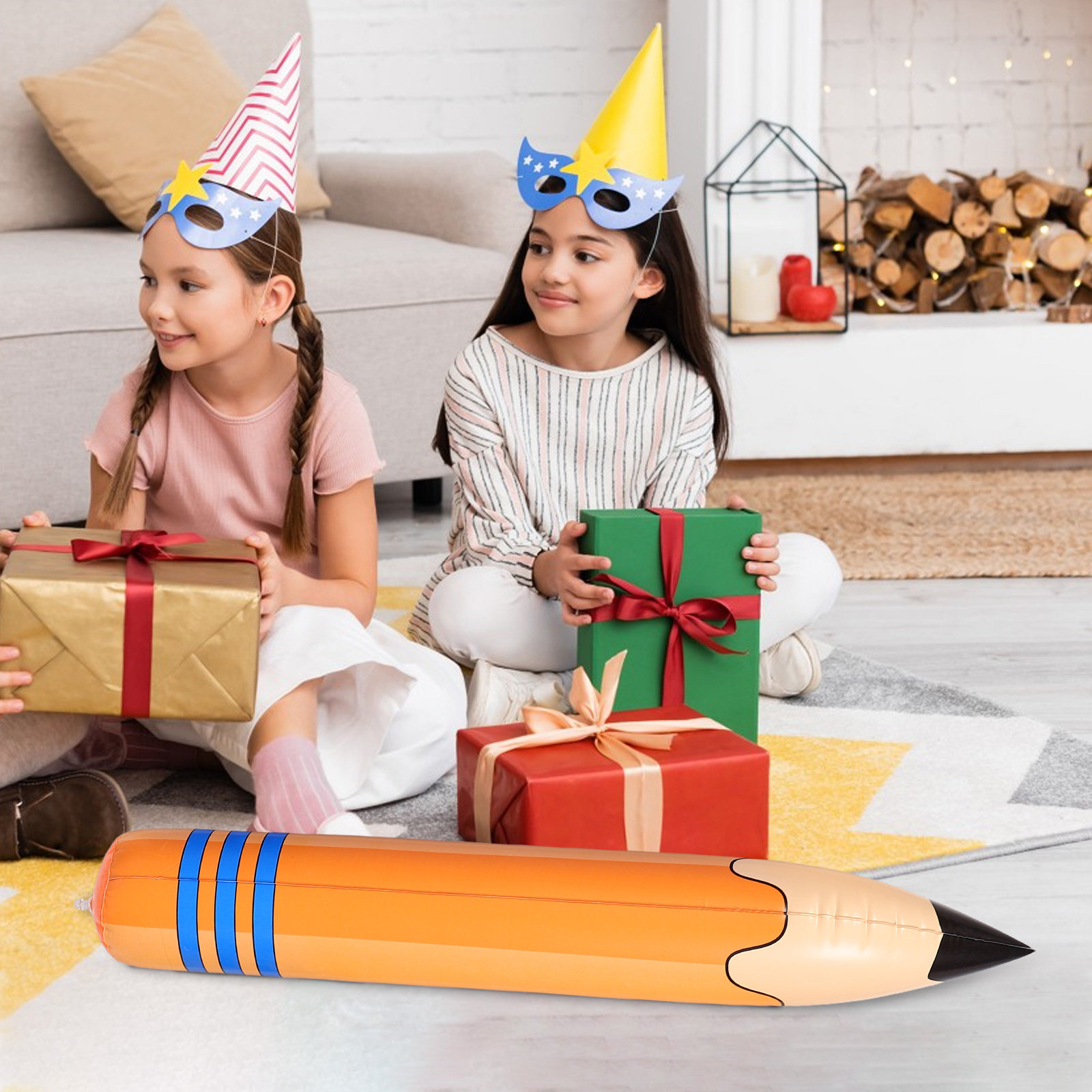 Reuze opblaasbaar potlood, set - Party Games School recensie en prijs